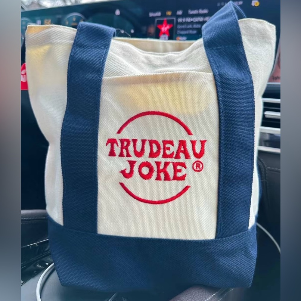 Trudeau Joke - Not Trader Joe Canvas Tote Bag - image 1